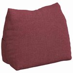 vidaXL Coussin de Dos Bordeaux 45 x 20 x 35 cm tissu