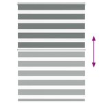 vidaXL Store zèbre gris foncé largeur du tissu 90 9 cm polyester