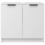 vidaXL Armoire salle de bain Blanc 64 5x33 5x59 cm Bois d'ingénierie
