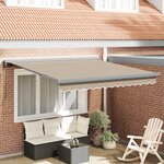 vidaXL Auvent Manuel Rétractable Beige 350x250 cm