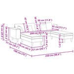 vidaXL Canapé en velours avec coussin avec oreiller 3 Pièces Gris clair 208 cm Velours