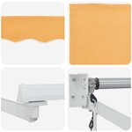 vidaXL Auvent rétractable électrique Sable 100  Polyester et Aluminium
