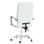vidaXL Fauteuil inclinable de bureau Blanc Similicuir