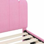 vidaXL Cadre de lit pour tout-petit avec tête de lit Rose 70 x 140 cm