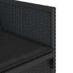 vidaXL Ensemble à manger de jardin 13 Pièces coussins noir résine tressée