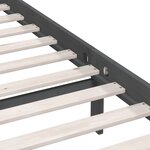 vidaXL Cadre de lit sans matelas gris bois massif 140x190 cm