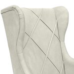 vidaXL Fauteuil Crème Velours