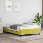 vidaXL Cadre de lit sans matelas vert 120x200 cm tissu