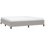 vidaXL Cadre de lit sans matelas gris clair 200x200 cm tissu