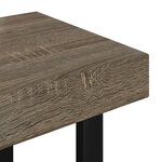 vidaXL Table basse Gris et noir 90x45x40 cm MDF et fer