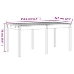 vidaXL Ensemble à manger de jardin 13 Pièces marron miel bois pin massif