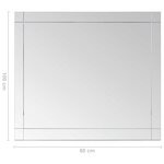 vidaXL Miroir mural 100x60 cm Verre
