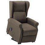 vidaXL Fauteuil Taupe Tissu