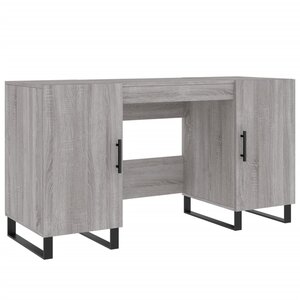 vidaXL Bureau sonoma gris 140x50x75 cm bois d'ingénierie