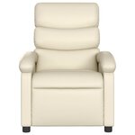 vidaXL Fauteuil inclinable en similicuir crème