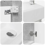 vidaXL Meuble de salle de bain avec robinet Gris béton