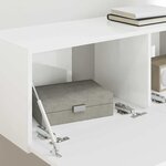 vidaXL Meuble TV mural 2 Pièces Blanc Brillant 60 x 31 x 29.5 cm