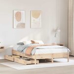 vidaXL Cadre de lit sans matelas 140x200 cm bois massif de pin