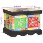vidaXL Boîte de rangement 40x30x30 cm en bois massif