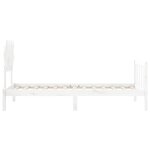 vidaXL Cadre de lit sans matelas blanc bois de pin massif