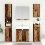 vidaXL Ensemble de mobilier de salle de bain 4 Pièces Bois ancien