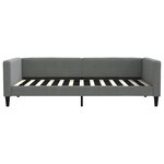 vidaXL Lit de jour avec matelas gris foncé 100x200 cm tissu