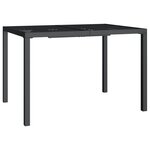 vidaXL Ensemble à manger de jardin 5 Pièces anthracite acier