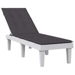 vidaXL Coussin de chaise longue anthracite mélangé (75+105) x 50 x 4 cm
