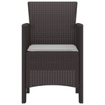 vidaXL Chaise de jardin 4 Pièces Marron 53 x 49 x 85 cm Polypropylène