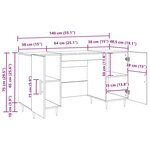 vidaXL Bureau Bois ancien 140 x 50 x 75 cm Bois d'ingénierie