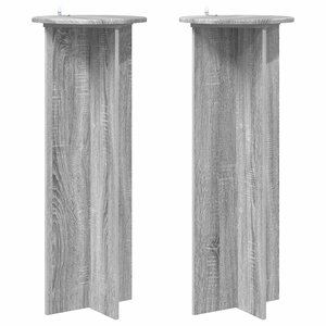 vidaXL Support de Plante 2 pièces Sonoma gris Ø40 x 100 cm