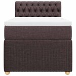 vidaXL Sommier à lattes de lit avec matelas Marron foncé 80x200 cm