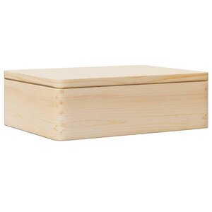 vidaXL Boîte en bois avec couvercle 40x30x13 cm bois de pin massif