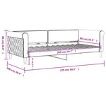 vidaXL Lit de repos sans matelas jaune 90x200 cm velours