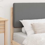 vidaXL Cadre de lit avec tête de lit rembourrée Gris clair 75 x 190 cm