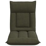 vidaXL Fauteuil de sol ajustable Vert armée Tissu