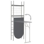 vidaXL Ensemble à dîner pliant 3 Pièces et étagère de rangement MDF acier