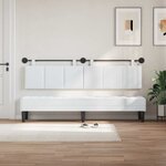 vidaXL Tête de lit suspendue Avec lumière LED Blanc Tissu