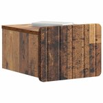 vidaXL Cabinet de chevet mural 2 pc Bois ancien 33 x 34 5 x 24 cm