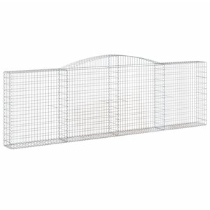vidaXL Panier de gabions arqué 400x30x120/140 cm Fer galvanisé