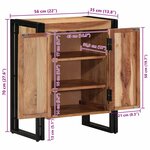 vidaXL Meuble à Chaussures Noir 30 x 30 x 40 cm Bois d'acacia massif