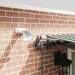 vidaXL Auvent Rétractable avec Vert et blanc 500 × 300 cm tissu