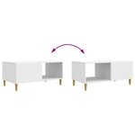 vidaXL Table basse Blanc 90 x 50 x 40 cm Bois d'ingénierie