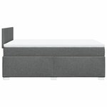 vidaXL Sommier à lattes de lit avec matelas Gris foncé 120x200cm Tissu