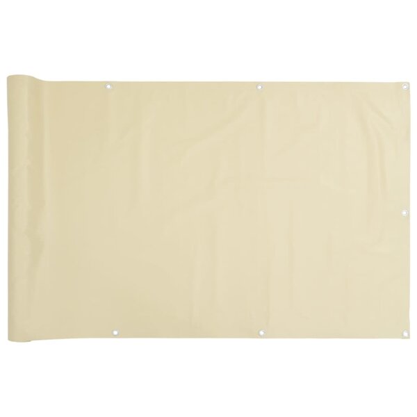 vidaXL Écran d'intimité de balcon crème 700x120 cm PVC