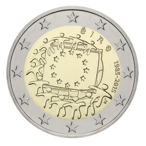 2 euros commémorative Irlande 2015 - 30 ans du Drapeau Européen.