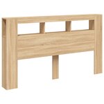 vidaXL Tête de lit à LED chêne sonoma 180x18 5x103 5cm bois ingénierie