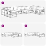 vidaXL Ensemble de canapés d'extérieur 10 pc Naturel et Noir
