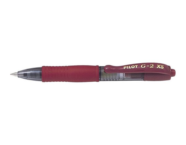 Mini Stylo roller Encre Gel G2 XS7 PIXIE Tracé 0 4 mm (Bille 0 7mm) Bordeaux PILOT