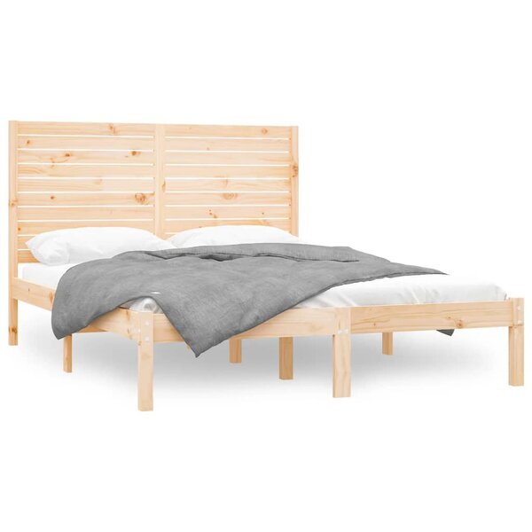 vidaXL Cadre de lit Bois massif 120x200 cm